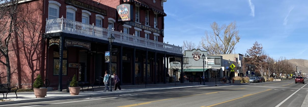 A small street view of the Fox Brewpub located in Carson City, NV